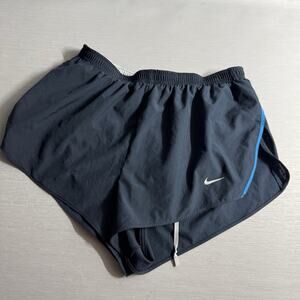 Nike FIT Dry Running Split Shorts Womens Large Slit Race Lined Blue 320839
